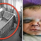 Family members went to visit the newborn, and they left the room frightened when they noticed this.