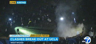 Protesters clash on UCLA campus, LAPD responds