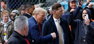 Trump greets supporters, union workers at NYC construction site: 'Amazing show of affection'
