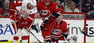 Andersen posts shutout, Hurricans clinch playoff berth with 4-0 win over Red Wings