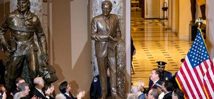 Statuesque Rev. Graham tribute comes to the Capitol, but shies away from the limelight