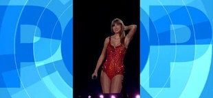 Taylor Swift wears Kansas City Chiefs colors during European Eras tour