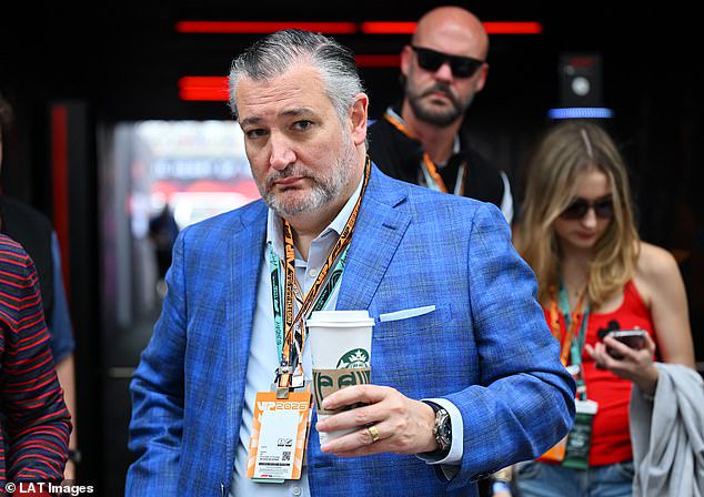 Senator Ted Cruz needed a big Starbucks to get himself in the mood for the Formula One