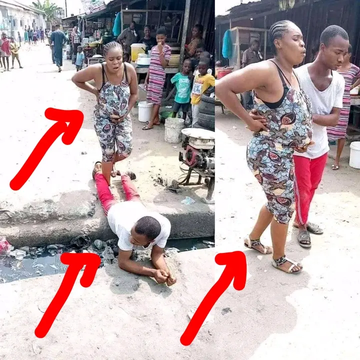 “This Woman Labor Could Cross Gutter”, What Husband Help (Photos)