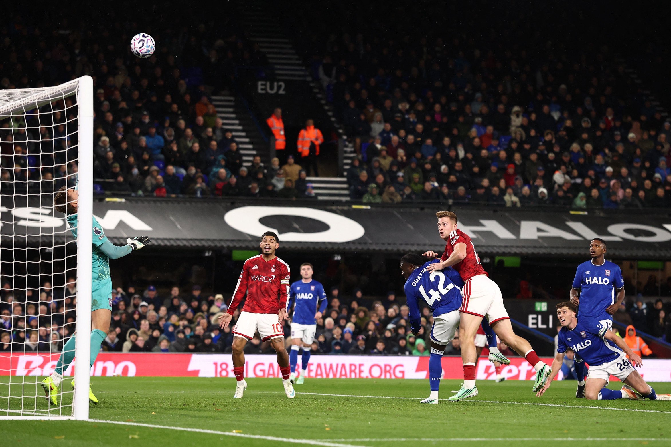 Delap missed a big chance towards the end of the game
