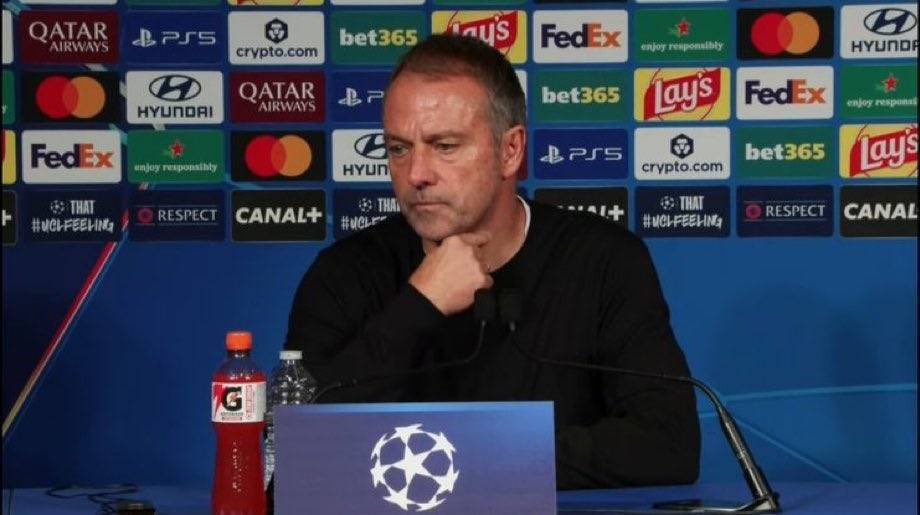 Hansi Flick reacts to Barcelona’s 4-2 Defeat Against PSG