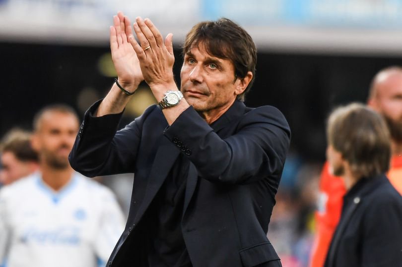 Antonio Conte coach of SSC Napoli after the Serie A match between SSC Napoli and Udinese Calcio at Stadio Diego Armando Maradona