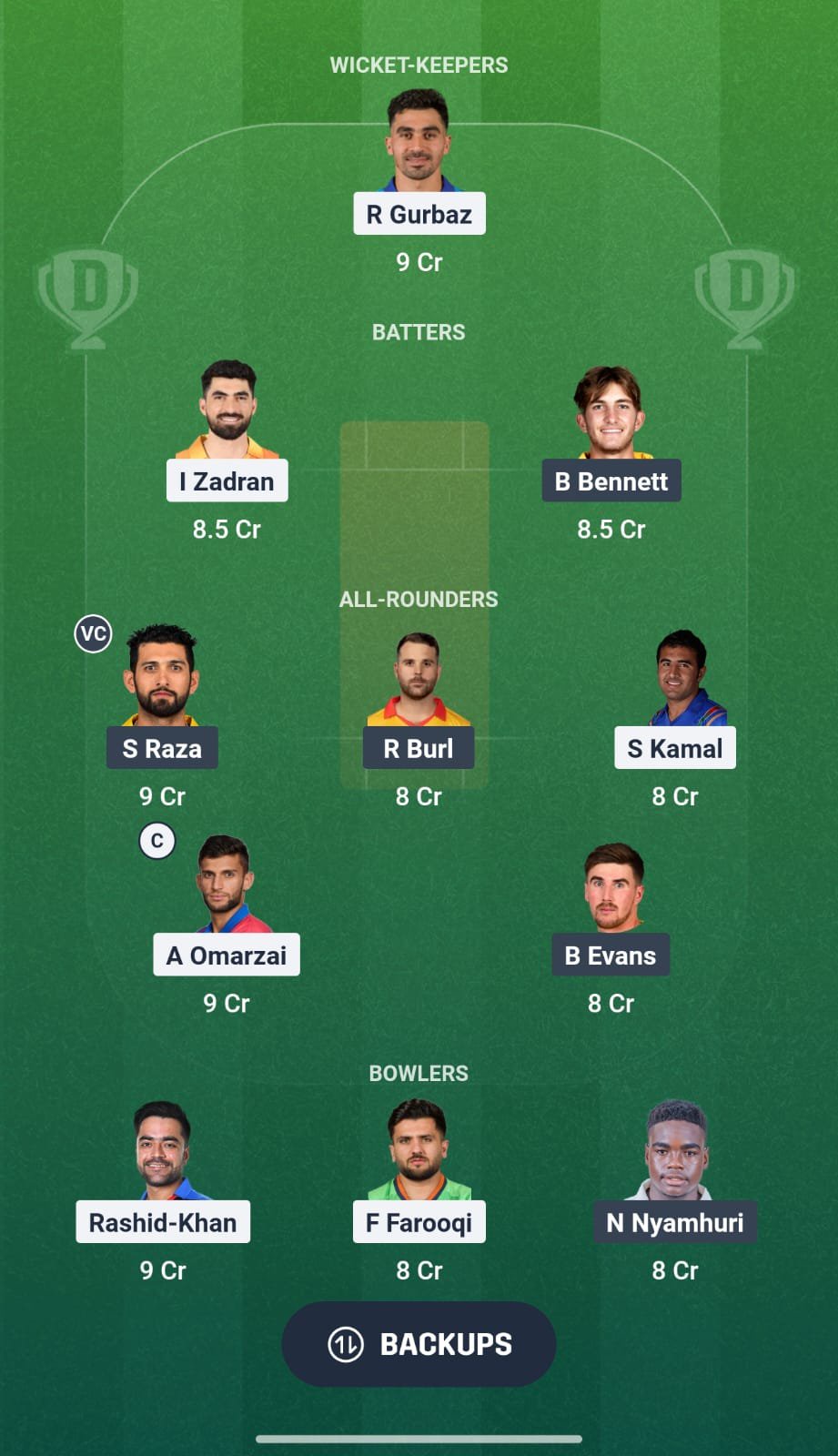 AFG Vs ZIM