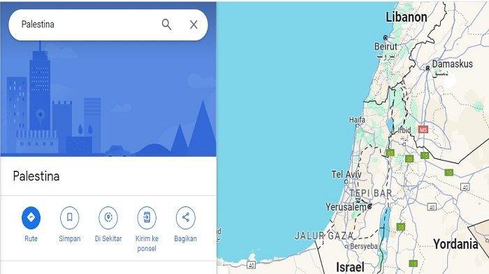 Pembelaan Google Dituduh Hapus Palestina dari Peta, Ricuh Garis Putus-putus Tepi Barat dan Gaza