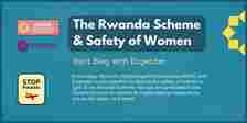 Graphic with the Engender and Amina MWRC logos and text that reads The Rwanda Scheme & Safety of Women