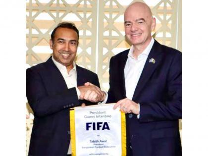FIFA President Gianni Infantino makes brief stopover in Dhaka, discusses football development with BFF delegation | FIFA President Gianni Infantino makes brief stopover in Dhaka, discusses football development with BFF delegation
