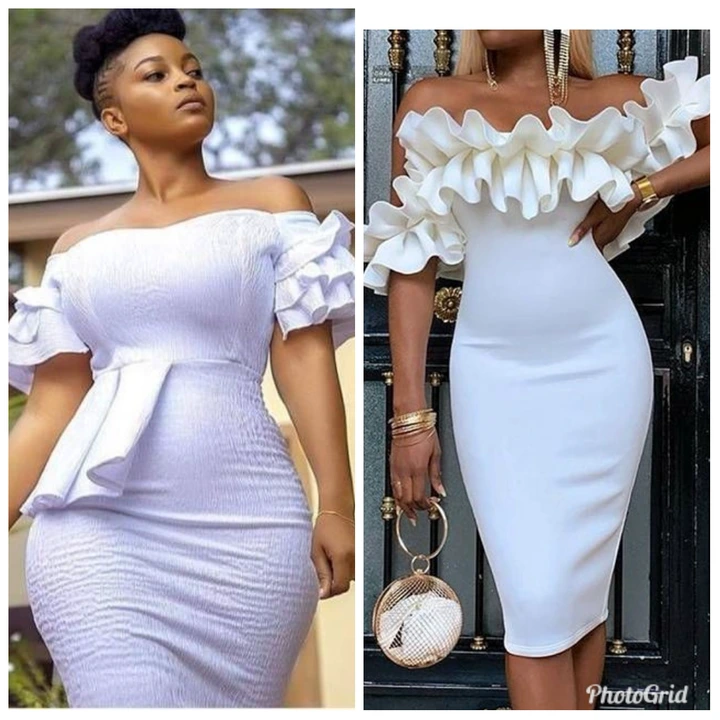 Here are some pictures of white fabric clothes designs for ladies (photos)