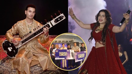 Rishab Rikhiram Sharma and Jasmine Sandlas will perform during the opening ceremony of UPT20 league in Lucknow on August 14. (Inset) The opening concert ticket launch in the state capital