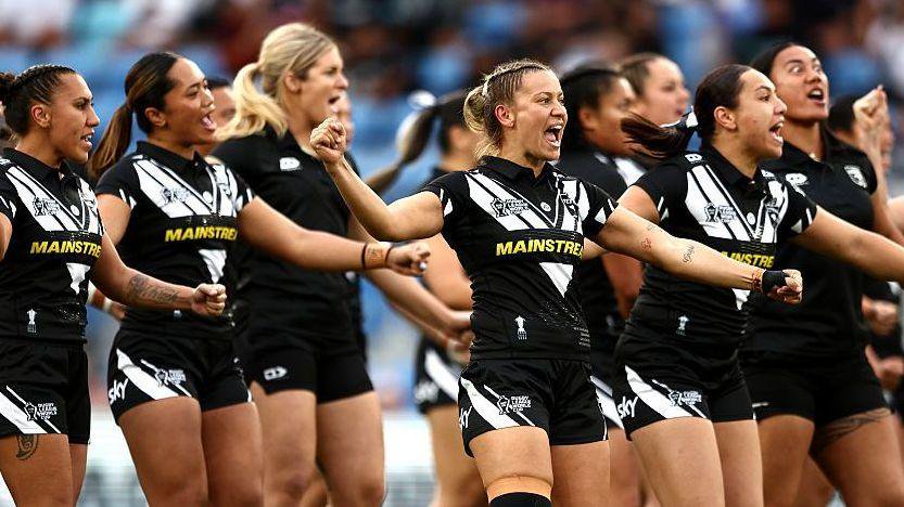 New Zealand's women perform the haka