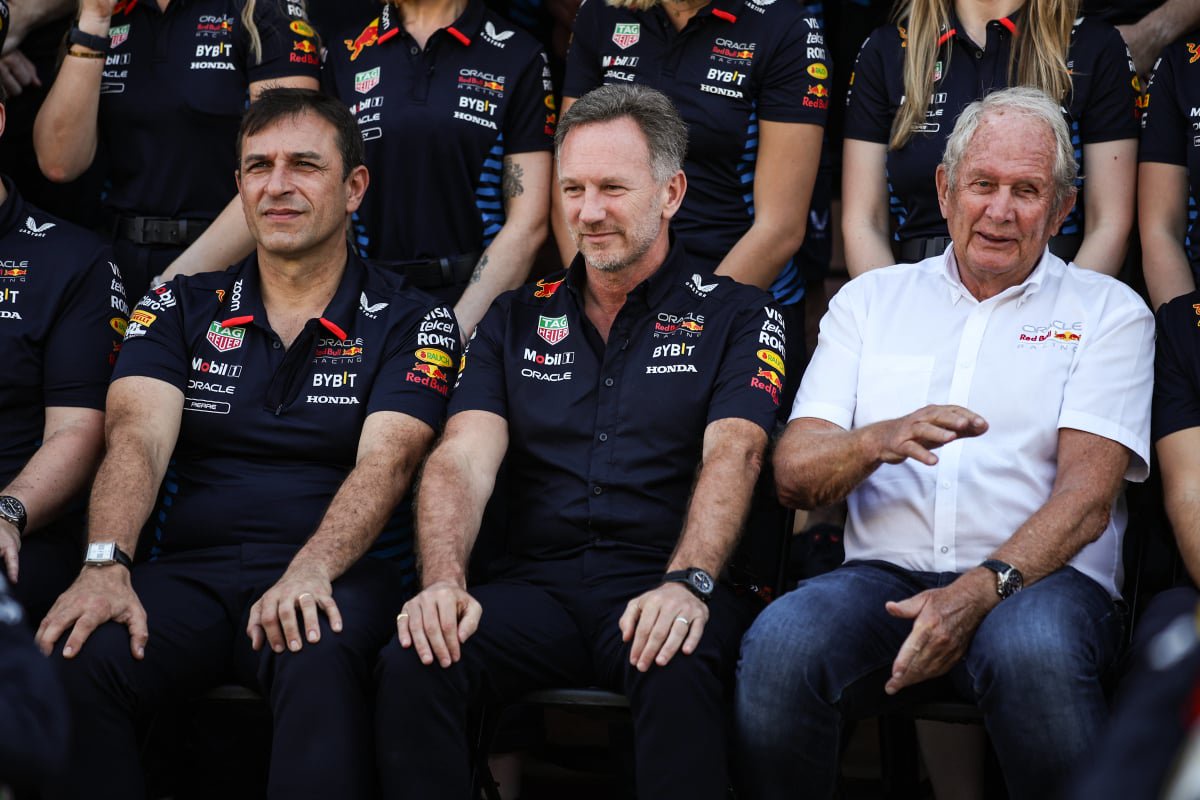 Pierre Waché, Christian Horner, Helmut Marko, generic, 2024 — Photo: © IMAGO