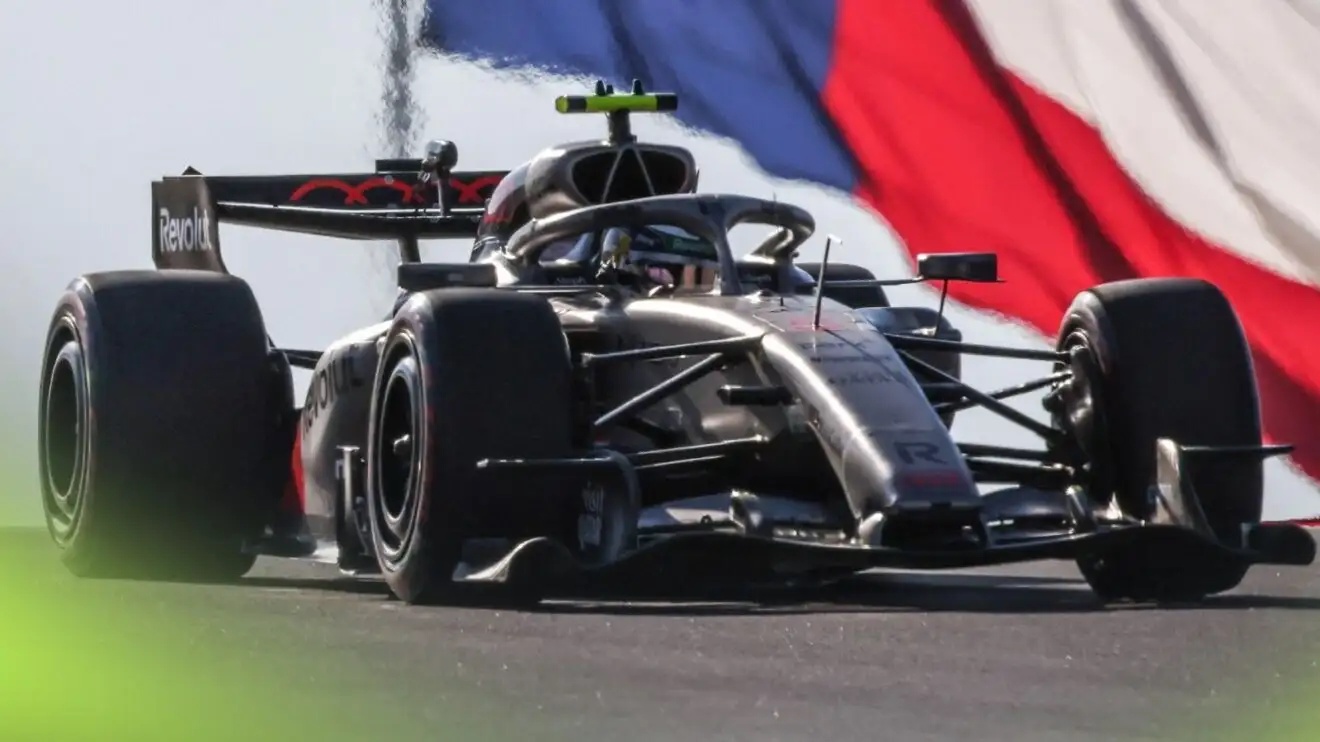 Gabriel Bortoleto in action for Audi at the 2026 United States Grand Prix
