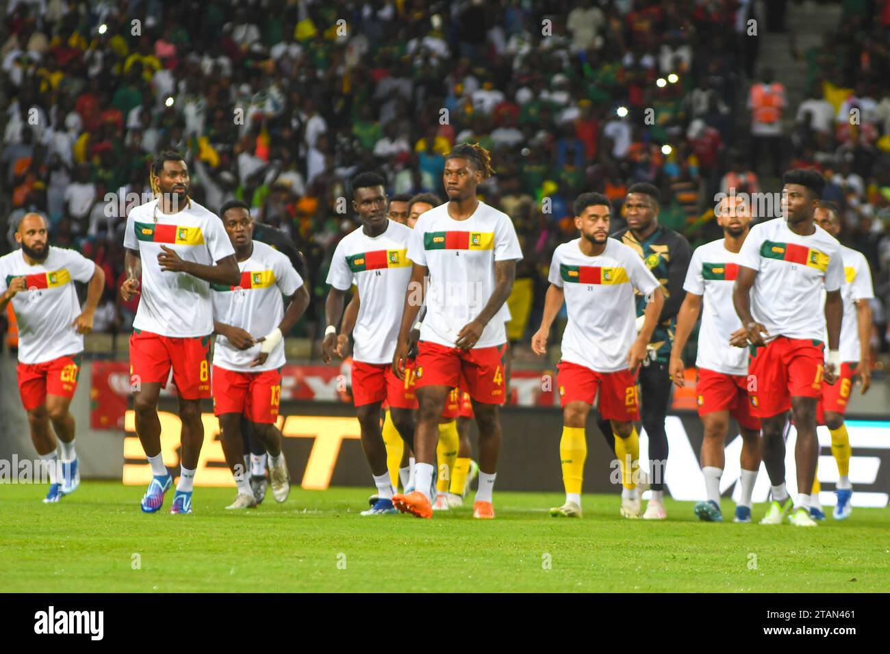 Douala cameroon november cameroon during the fifa world cup qualifiers match between cameroon and mauritius at at japoma stad