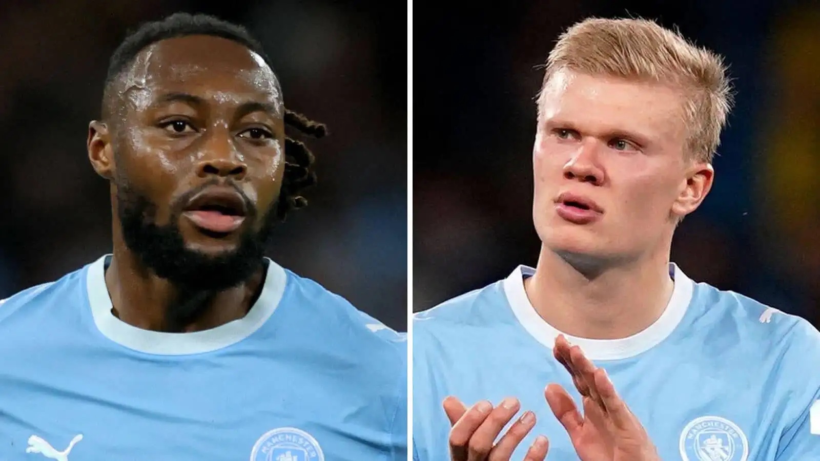 Antoine Semenyo, Erling Haaland Man City
