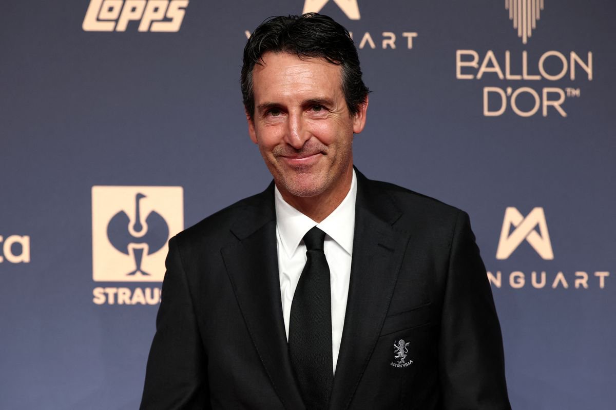 Unai Emery at the Ballon d'Or awards in London.