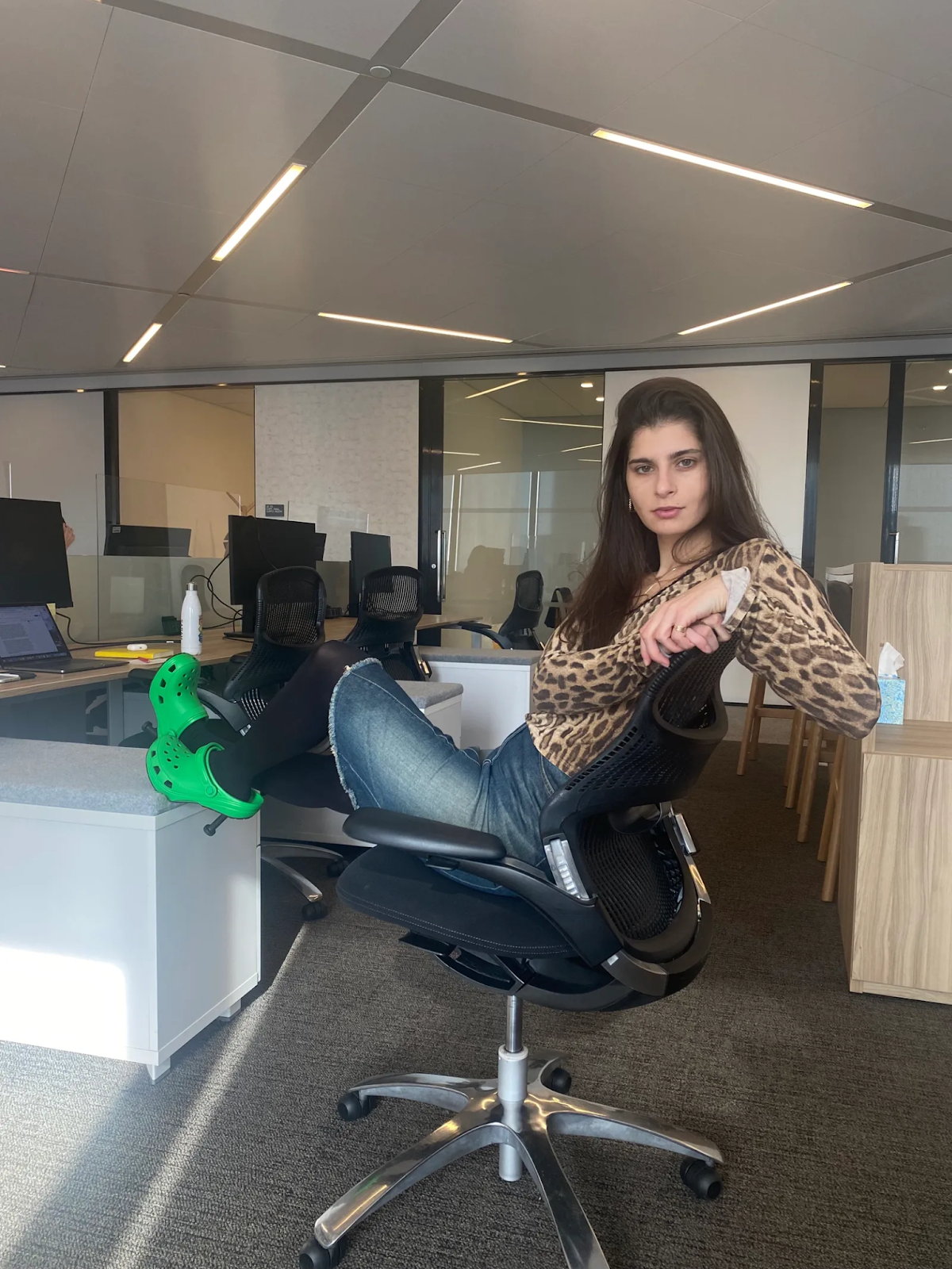 Liana Satenstein wearing Crocs Madame