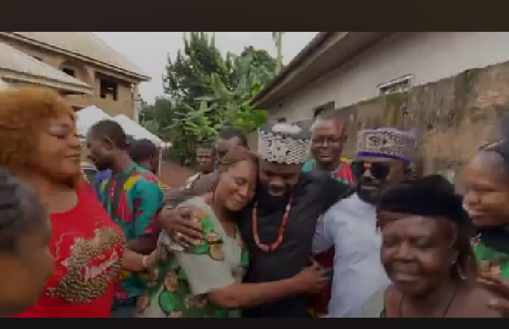 Video: Comic Actor Chief Imo Visits An Old Woman That Paid His School Fees Years Ago