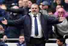 Tottenham Hotspur manager Ange Postecoglou reacts on the touchline