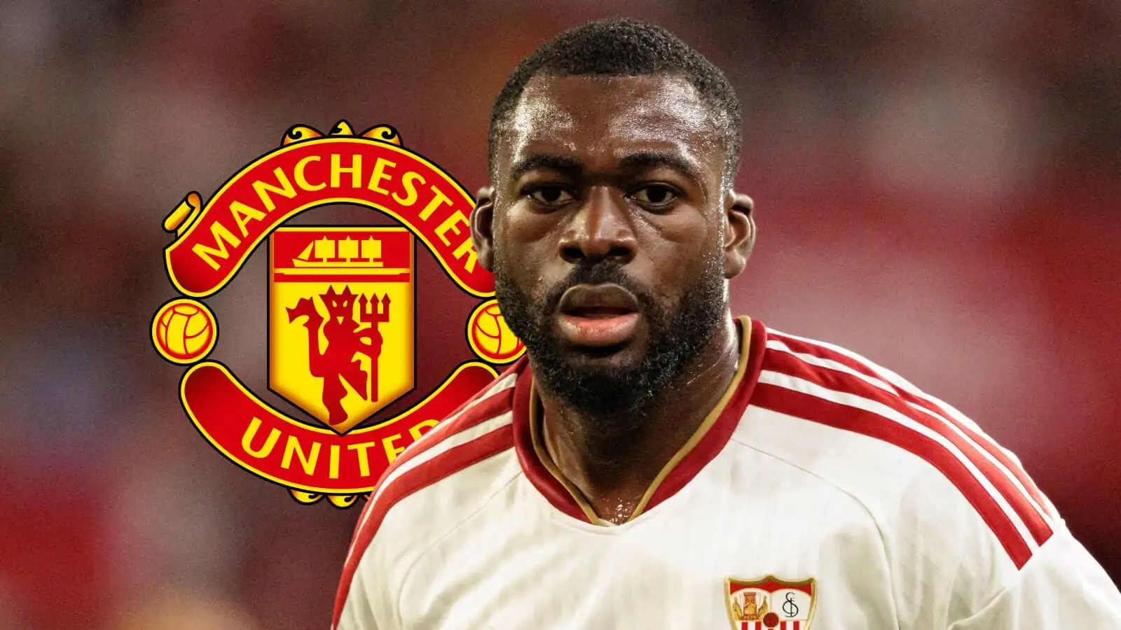 Manchester United badge next to Youssouf Fofana - copyright TEAMtalk