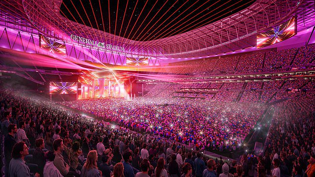 The stadium will l also host concerts, though won't be ready until the 2031-32 season