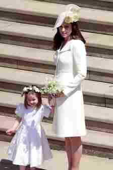 Kate with Princess Charlotte on the wedding day