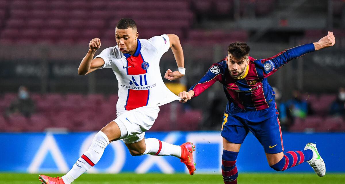 Kylian Mbappé et Gerard Piqué