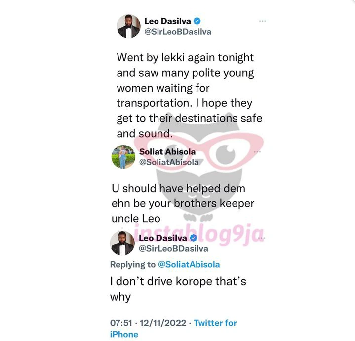 Leo Dasilva stirs up his reactions when he gives a hilarious response to a social media user