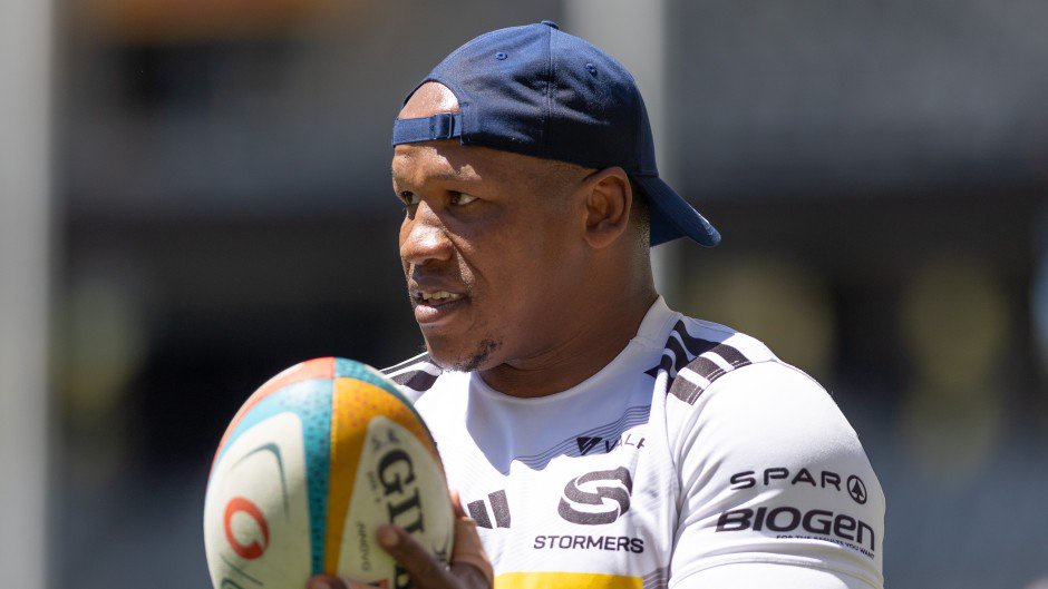 Bongi Mbonambi during the DHL Stormers training session and press conference at DHL Stadium on October 28, 2026 in Cape Town, South Africa. (Photo by Cole Cruickshank/Gallo Images)