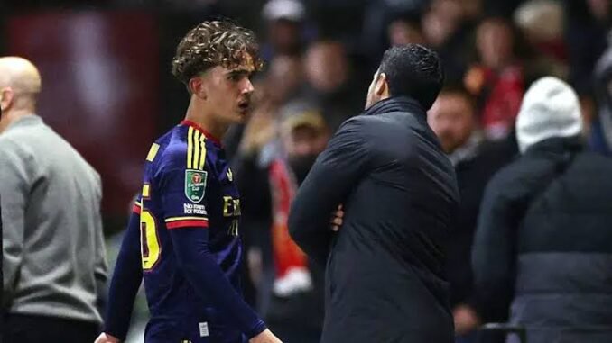 Arteta warns Arsenal teenager Dowman after Carabao Cup red card