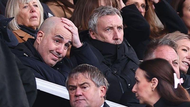 Manchester United's director of football Jason Wilcox covers his mouth during the 3-0 home defeat by Bournemouth