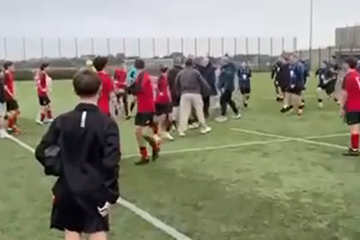 Violence erupted involving adults and children at an under-15s match in Milford Haven in September