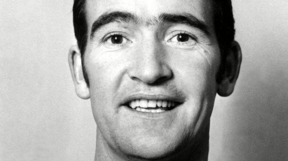 Former Barnsley defender Barry Murphy, in black and white.