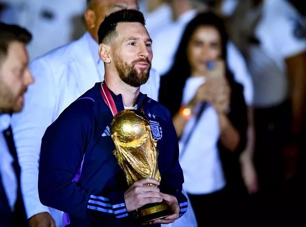 Messi is spending this Christmas celebrating his World Cup win
