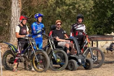 À Ordan-Larroque, Gaël, encadré par Thibaut Dantin (Estipouy TC), Arnau Farré et Théo Yassimides (TC Castelnau-Barbarens).