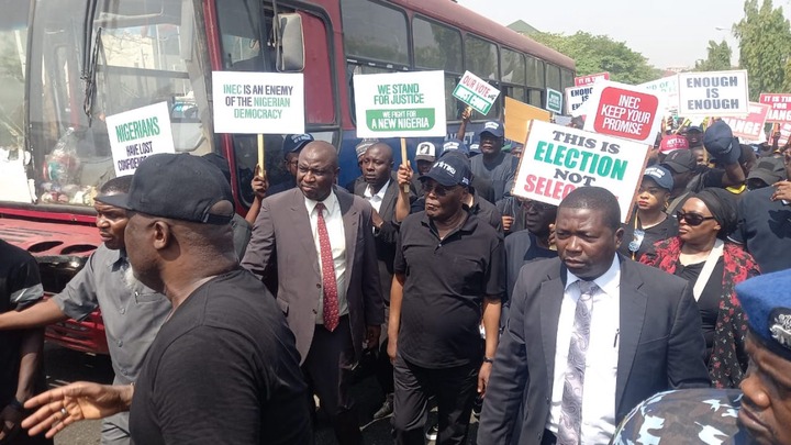 Atiku, Tambuwal, PDP leaders protest at INEC headquarters | The Guardian  Nigeria News - Nigeria and World News — Nigeria — The Guardian Nigeria News  – Nigeria and World News
