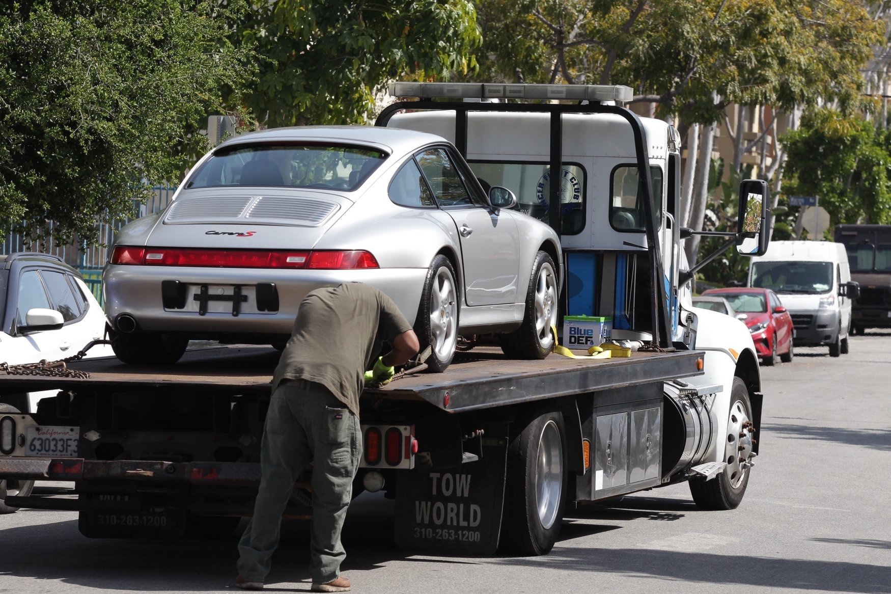 Bianca's car was driven away just minutes after she pulled up at the office
