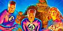 The Fantastic Four by Alex Ross showing the team standing together