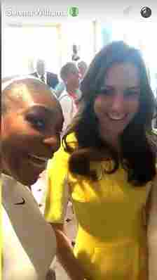Tennis champion Serena Williams posed for a video with the Princess of Wales in 2016