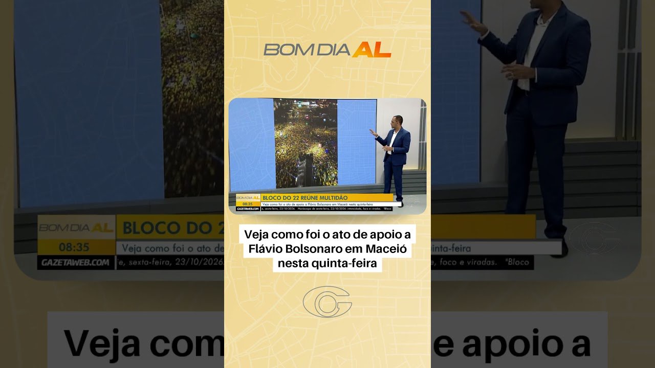 Veja como foi o ato de apoio a Flávio Bolsonaro em Maceió nesta quinta-feira