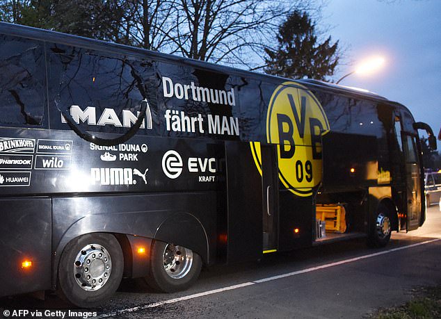The Dortmund bus was targeted in 2017 when on its way to a Champions League quarter-final