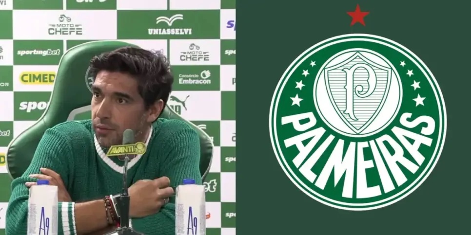 Abel Ferreira durante coletiva do Palmeiras após vencer o Fortaleza (Foto_ YouTube Palmeiras TV )