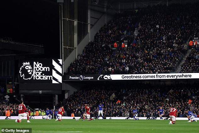 Every other player on the pitch at Portman Road took the knee while Diop remained standing