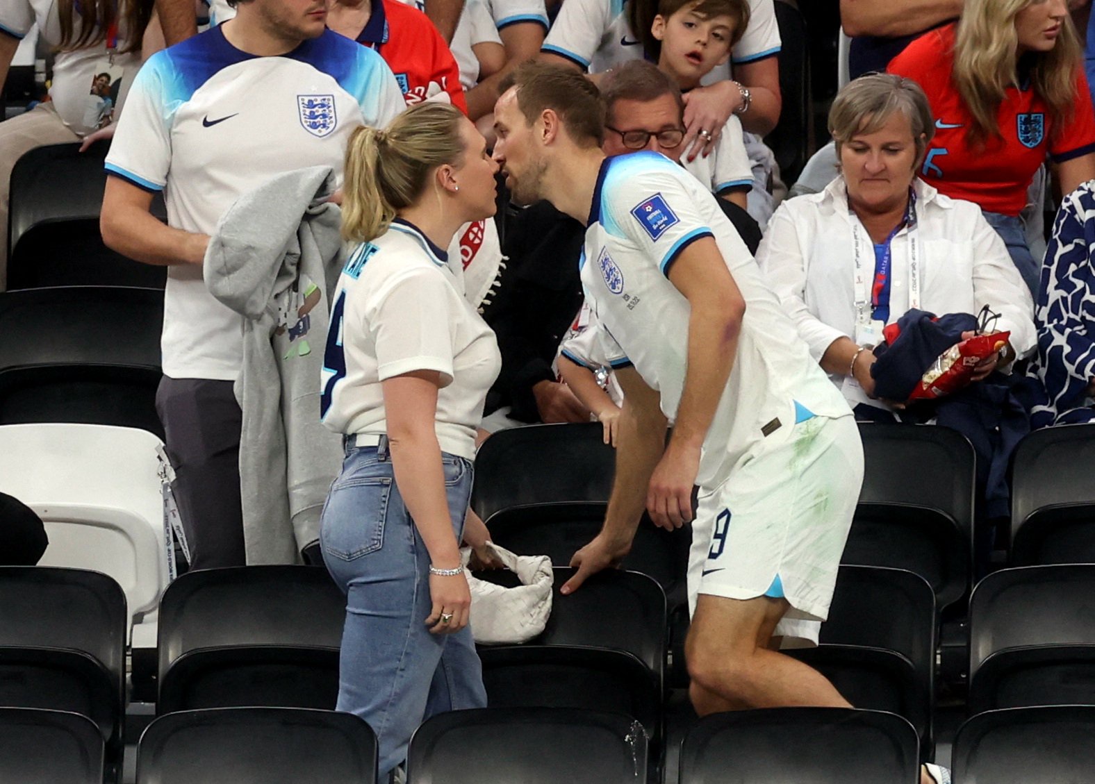 Katie had been cheering Kane on all game
