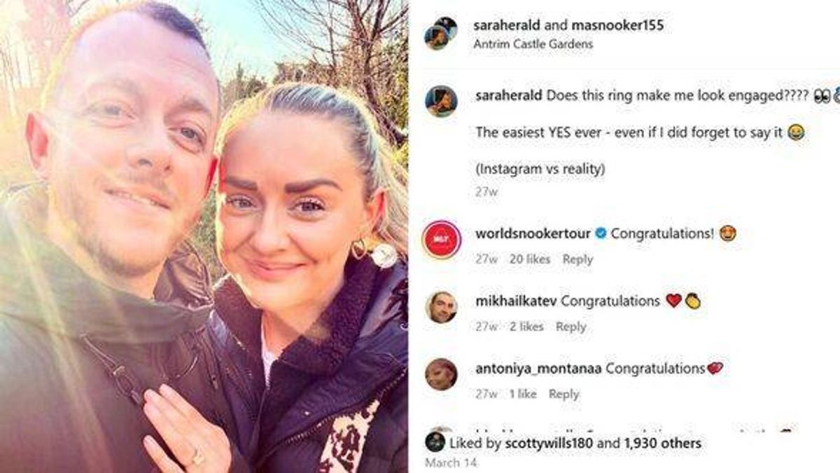 Mark Allen got engaged to Sara Herald earlier this year