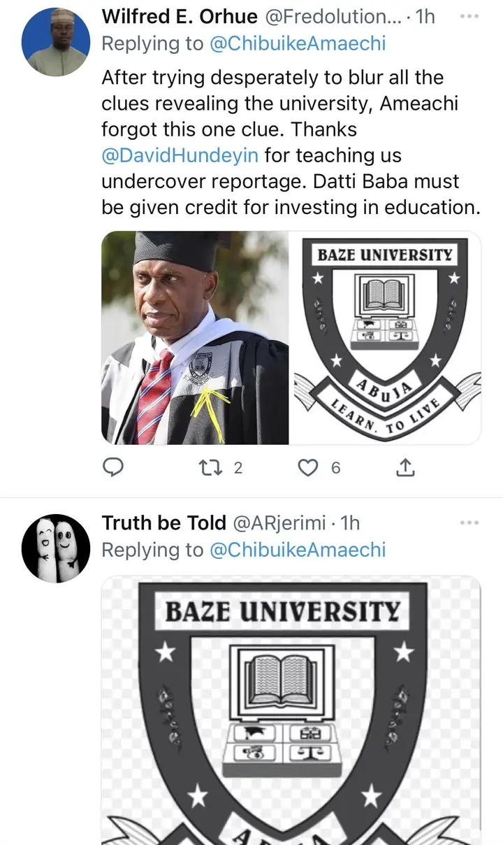 Nigerians react as Amaechi graduates from LP Yusuf Datti’s Baze University [photos]