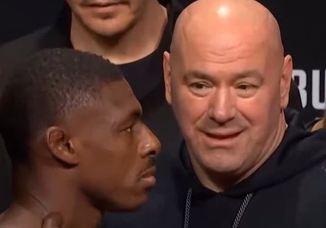 The UFC boss did not look impressed with Buckley during the pre-fight face-off